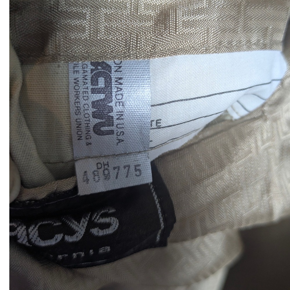 Halston Vintage 1970s Halsuede Tan Faux Suede Men's Blazer Jacket Large - Picture 8 of 8